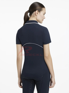 Haut d'équitation pour femmes en gros tricot extensible durable doux au toucher séchage rapide silhouette élégante contrôle de l'humidité équestre - Product Image 6