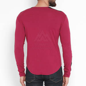 La última camiseta de manga larga de moda, ropa de calle con logotipo impreso personalizado con colores de contraste, nuevo diseño hecho de tela de punto - Product Image 3