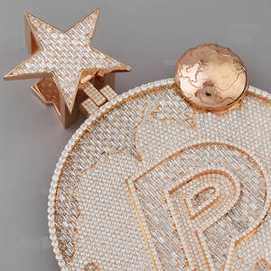 Diseño de lujo sintético CVD HPHT laboratorio cultivado diamante 925 plata esterlina personalizado último colgante joyería fiesta ocasiones - Product Image 4