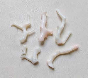 ขายแท่งปะการังสีขาว44Cts แท่งเฉดสีชมพูอัญมณีสีขาวปะการังธรรมชาติ100% แท่งขัดหลวมสำหรับทำเครื่องประดับ - Product Image 4