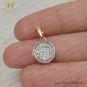 จี้เพชรแท้ ทองคำ 14k สีเหลือง ขนาด 10 มม. ทรงกลม เรียบหรู เครื่องประดับคุณภาพสูง ขายส่ง ของขวัญวันเกิด - Product Image 4