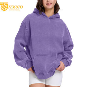 เสื้อครอปไซส์ใหญ่พิเศษสำหรับผู้หญิงเสื้อมีฮู้ดแฟชั่นผ้าฝ้าย100% สั้นโอเวอร์ไซส์สำหรับผู้หญิง - Product Image 1