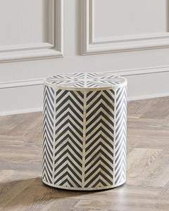 Vente en gros de tabouret de présentation élégant et moderne en incrustation d'os pour la chambre à coucher ou la cabine du médecin - Product Image 1