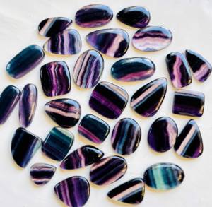 Mayorista AAA Grado Azul Oscuro Natural Fluorita Cabujón Alta Calidad Curación Reiki Cuarzo Cristal Piedras Preciosas Sueltas - Product Image 2