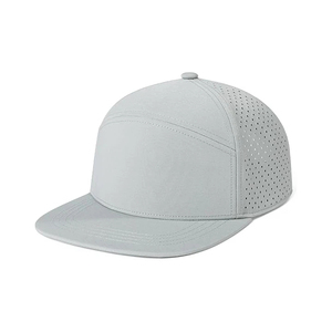 Casquette Snapback Unisexe en Maille à 6 Panneaux, Visière Plate, Respirante, Couleur Unie, Décontractée, Réglable, Printemps-Été, Taille Adulte - Product Image 1