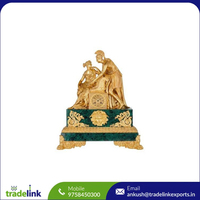 Malachite horloge de luxe fait à la main créatif et décoratif style rétro LED réveil à vendre Antique Vintage