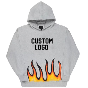 Unisex Vintage Full Flare Sudadera con capucha Chándal Traje de moda Puff Estampado Pantalones acampanados Jogger Set Tallas grandes Colección de verano - Product Image 3