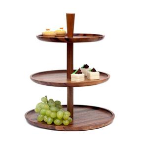 Support à gâteau en bois pour la décoration de la maison et de la cuisine, support élégant pour la présentation de desserts pour les fêtes, les mariages, les boulangeries, vente en gros - Product Image 1