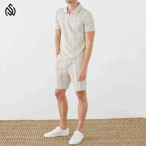 2025 venta al por mayor sólido liso para hombre Polo corto conjunto Premium Regular Fit y alto rendimiento atlético doble conjunto para hombres - Product Image 1