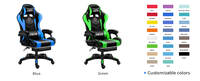 Chaise de jeu confortable en cuir PU chaises de jeu d'ordinateur rose en gros chaise de jeu Razer avec repose-pieds et massage