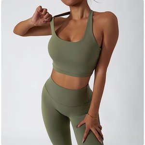 Vêtements de sport en gros pour femmes, ensembles de 3 pièces, vestes de yoga, leggings de sport, soutiens-gorge de sport, ensemble de vêtements de sport, 2026 - Product Image 4