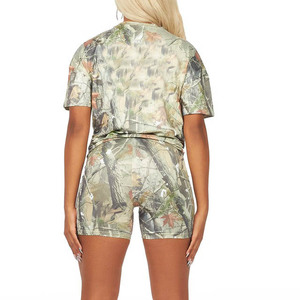 Ensemble t-shirt et short, tenue décontractée simple pour les journées chaudes, t-shirt et short pour femmes, tenue décontractée décontractée pour l'intérieur et l'extérieur - Product Image 3