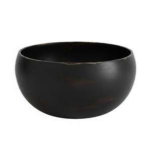 Grand bol de service rond en aluminium noir populaire pour la table à manger et la cuisine, bols de service pour aliments - Product Image 1
