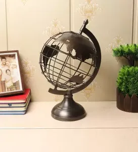 Hot Sale Custom Design <b>Vintage</b> Style Rotating metal World <b>Globe</b> for Office or Desktop Decoration - Product Image 2