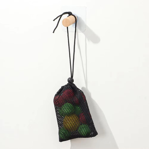 Petit sac de pochette en filet à cordon en nylon bon marché Sac en filet à cordon en polyester promotionnel personnalisé à prix d'usine d'origine - Product Image 5