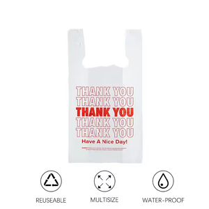 Logotipos Personalizados Plástico HDPE/LDPE Supermercado Gracias Camiseta Asa Compras Chaleco Bolsa Para Negocios - Product Image 6