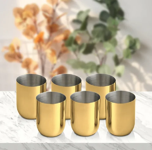 Juego de tazas de vidrio recubierto de PVD de alta calidad Tazas de cobertura completa - Product Image 2