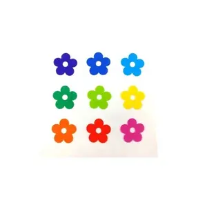 2024 Plain Flower Unique Design Colourful Painless Kids Decorative Tattoo Adhesive Temporary Skin Safe Reusable PVC Base Sticker