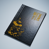 Livre de menus de luxe en cuir PU imperméable personnalisable impression UV de bourrage à chaud avec gaufrage de logo