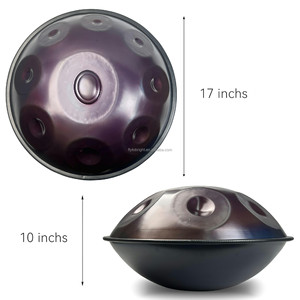 Handpan en acier MINI de 18 pouces (46 cm) 12 notes/ <span class=keywords><strong>10</strong></span> / 9 notes Handpan Ré mineur 22 pouces Instrument pour débutant avec étui pour handpan - Product Image 2