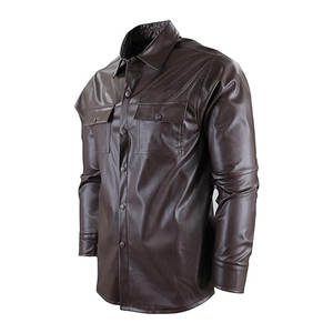 Chemises en cuir pour hommes au design unique, nouvelle collection, taille personnalisée, séchage rapide, vente en gros - Product Image 1