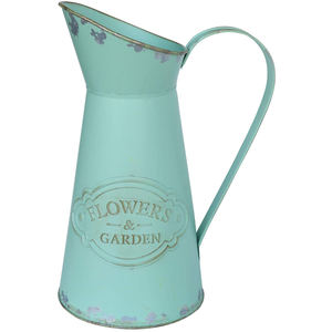 Regadera galvanizada de Metal hecha a mano de estilo Vintage, nuevo diseño, acabado oxidado, recubrimiento en polvo verde, impresión personalizada - Product Image 1