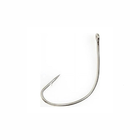 LIVERFORT INDUSTRIES High Carbon Edelstahl Roter Angelhaken Offset Haken Kahle Angelhaken Süßwasser für Wels, Thunfisch, Karpfen