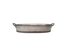 Plateau décoratif en métal galvanisé gris avec poignées pour maison hôtel Restaurant Bar ustensiles de cuisine décoration de table vente chaude 2023 - Product Image 5