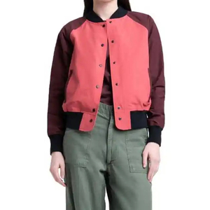 Breathable Men's 2 Tone Color Canvas Material New Style Regular Size Baseball Jacket Front Vintage Style for Sale Factory Price - Product Image 1