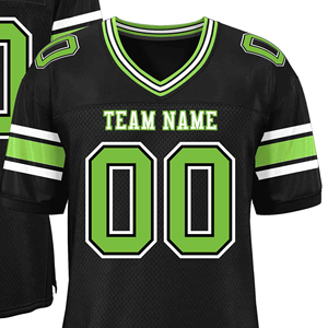 Maillot de football américain pour hommes, couleur noire personnalisée, couture limitée, vente chaude, fabrication, design d'équipe - Product Image 3