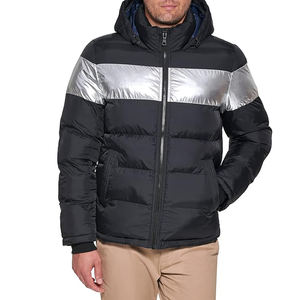 Veste à capuche en laine High Street pour hommes Service OEM Hiver Fermeture à glissière Technique lavée Nylon Devant Disponible Standard Big Tall - Product Image 2
