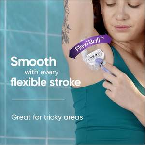 Gillette Venus Extra Smooth Swirl-Maquinilla de afeitar para mujer-9 cuchillas, 5 cuchillas duraderas para ofrecer un afeitado extra suave que dura - Product Image 3