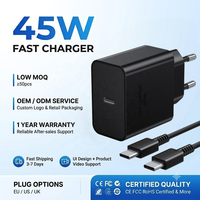 Chargeur OEM ODM d'usine PPS 45W avec câble rapide 5A 100W, adaptateur secteur simple Type C pour Samsung S25 S24 S23 Galaxy