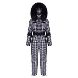 Ensemble de ski confortable pour femmes grandes tailles, coupe-vent imprimé personnalisé, survêtement à capuche de haute qualité, poids moyen, écologique, anti-UV - Product Image 1
