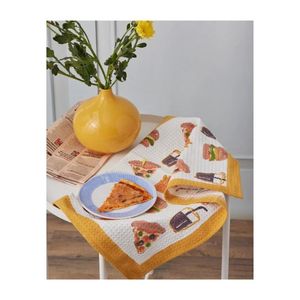 Couleur rouge sur mesure Cuisine brodée élégante Motif imprimé super absorbant Utilisation sèche humide Tissu non tissé Serviettes durables - Product Image 5