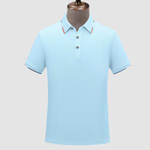 เสื้อยืดลำลองสำหรับผู้ชายผ้าฝ้าย100% แบบแห้งเร็วปักโลโก้ตามสั่งสำหรับเสื้อโปโลผ้าถักกันรอยยับไม่ยับ - Product Image 3