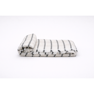 Woven Microfiber Flannel Fleece Cozy Knitted Stripe <b>Bed</b> & <b>Sofa</b> Throw for Home Decor - Product Image 1