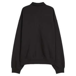 Sudadera de gran tamaño para hombre, 100% algodón, manga larga, camisas gruesas, cuello, Polo, sudaderas con capucha, ropa de calle, camiseta de talla grande OEM - Product Image 2