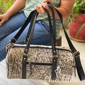 Custom Large Cowhide Leather Handmade Luggage <b>Bag</b> Carryall Weekender Overnight Gym Sports Carry on Travel Duffel <b>Bags</b> - Product Image 1