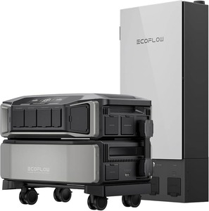 EcoFlow Delta Pro pour système de batterie de station d'alimentation 12 kWh, roues, conception extensible, niveau laser à points, aluminium, plastique - Product Image 1