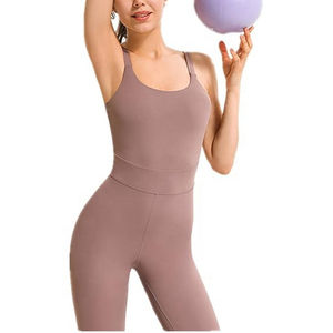 Women's Sport <b>Jumpsuit</b> High Waist Canvas Eco-Friendly Sleeveless Sexy <b>Fitness</b> Workout Yoga Bodysuit Zipper Streetwear Casual - Product Image 3