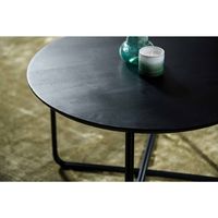 Produits contemporains tendance haut de gamme en métal Table centrale moderne Table basse en métal noir mat Meubles de salon de luxe