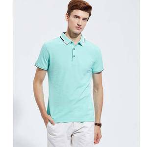 Venta al por mayor de camisetas de polo de hombre de poliéster y algodón con logotipo personalizado impreso de 200gsm, ropa informal, camisetas de jersey con patrón sólido - Product Image 2
