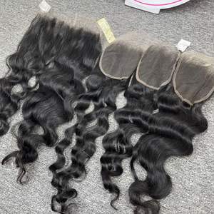 ช่อผมบริสุทธิ์จากเวียดนามสำหรับผู้หญิงผิวดำวิกผม100ลูกไม้ปิดด้านหน้า - Product Image 5