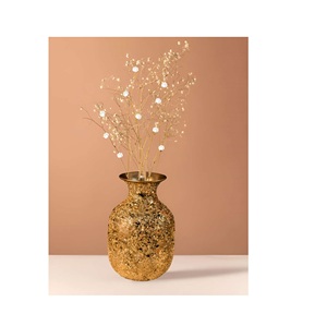 Vase de table contemporain élégant en métal Pièce décorative murale de sol moderne et polyvalente pour la maison ou le bureau - Product Image 2