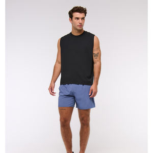 Camiseta sin mangas para hombre con logo personalizado, chaleco deportivo acanalado, top de fitness, chaleco sólido para gimnasio, ropa deportiva para correr - Product Image 5