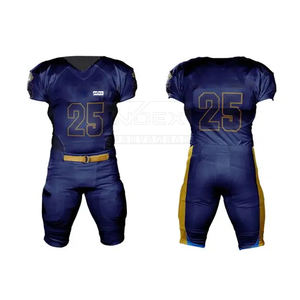 Conjunto de uniforme de fútbol americano para hombre con estampado personalizado, ropa deportiva de manga corta de alta calidad, transpirable, de talla grande, nombre del jugador - Product Image 6