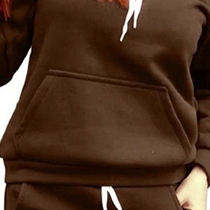 High Street Fancy Pants Trajes para mujer Sólido Marrón XXXXL Tallas grandes Traje deportivo térmico Chándal de invierno transpirable - Product Image 4