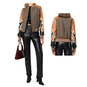 2024 veste Letterman Varsity pour hommes haut de gamme col montant conçu sur mesure avec décoration à motif par Maximize Wear pour l'hiver - Product Image 5