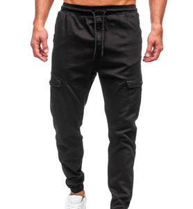 Pantalones Cargo Casuales de Algodón para Hombre, Lavados, al por Mayor, Corte Regular, Pantalones Deportivos con Estilo Ecológico - Product Image 1